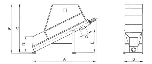 Схема-чертеж диагонального смесителя NDM 